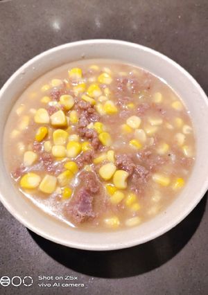 A picture of Ground Beef with Corn.