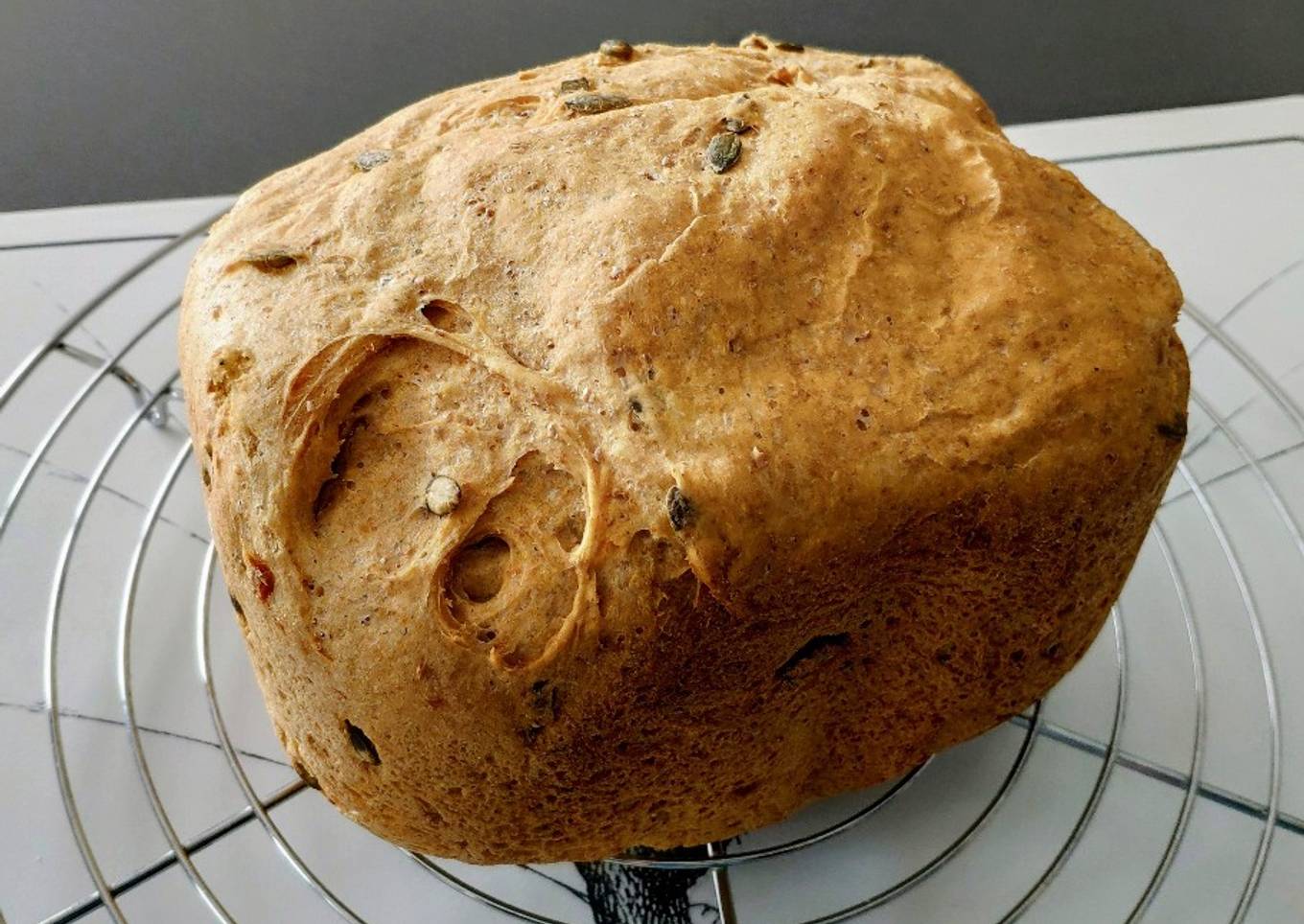 Pan de calabaza en panificadora