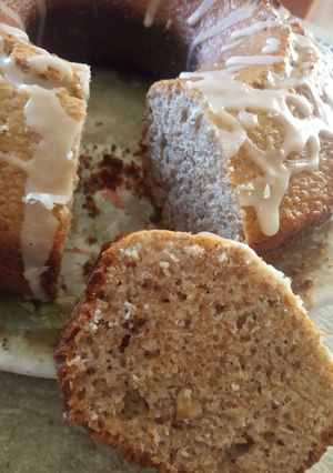 Una foto de Torta fácil con salvado de trigo y nuez