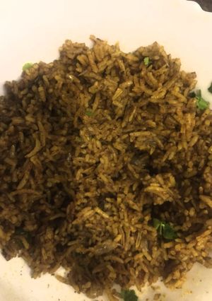 A picture of Pudina Chutney Pulao.