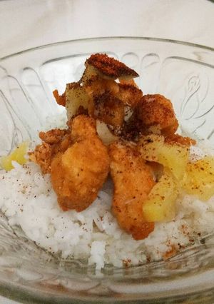 Foto resep Hot and spicy chicken with lime, honey and pineapple sauce