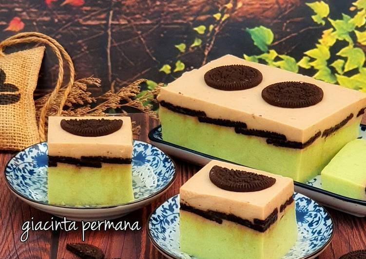 Cara Gampang Membuat Puding kopi alpukat oreo, Enak