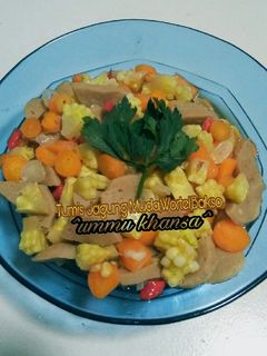 Foto resep Tumis Jagung Muda,Wortel,Bakso 🍲