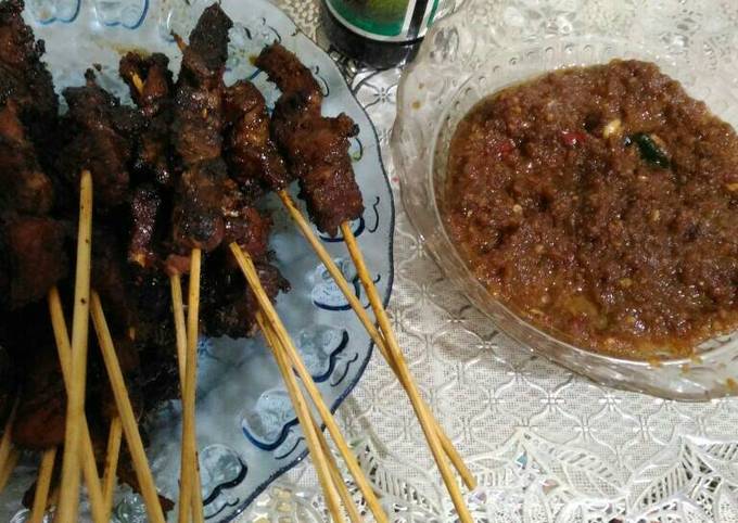 Resep Sate sapi bumbu kacang #kitaberbagi Anti Gagal