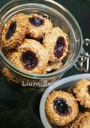 Foto resep Blueberry  Thumbprint Cookies with Cheese  Crispy