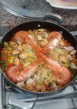 Una foto de Arroz con mariscos
