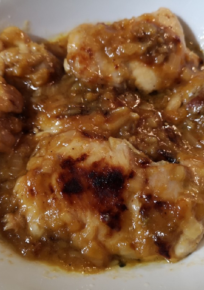 Una foto de Pollo a la cerveza