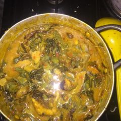 A picture of Oha soup.