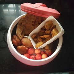 Nutrihealthy bites with auram chaat A picture of Nutrihealthy bites with auram chaat.