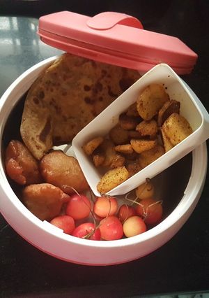 A picture of Nutrihealthy bites with auram chaat.