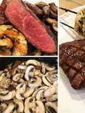 Grilled Surf and Turf with Mushroom Saute