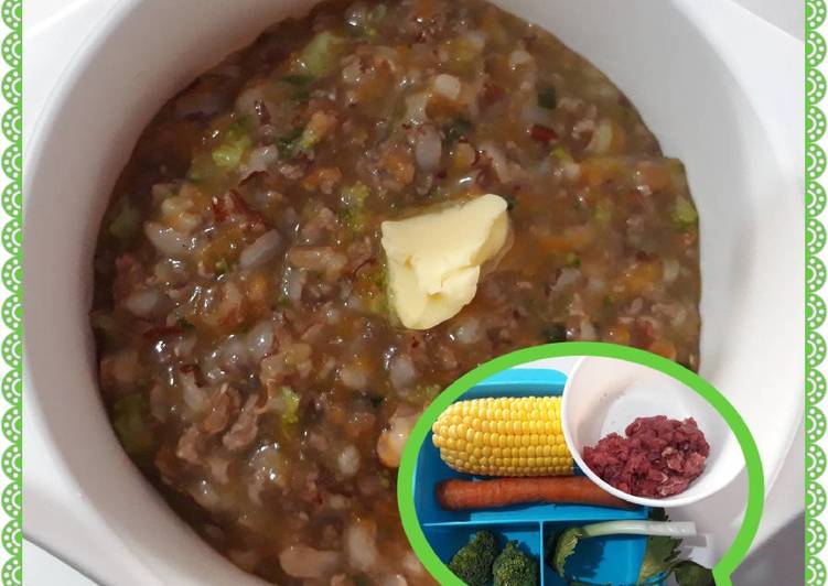 Cara Cepat Membuat Bubur Tim Daging Cincang Brokoli Wortel ...