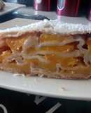 Strudel de duraznos frescos