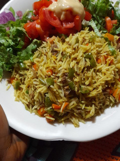 A picture of Dirty rice.