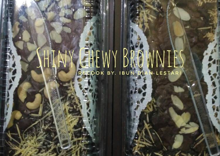 Resep Shiny Chewy Brownies, Enak Banget