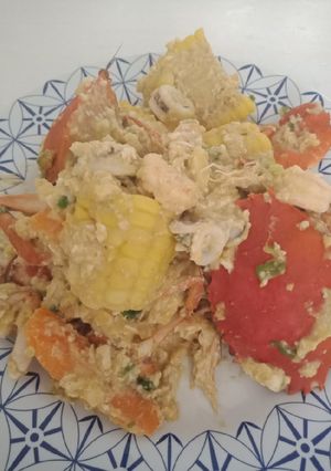 Foto resep Mix seafood saus telur asin