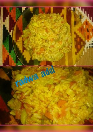 صورة لوصفة الرز البسمتي مع الخضار التورلي 🍚