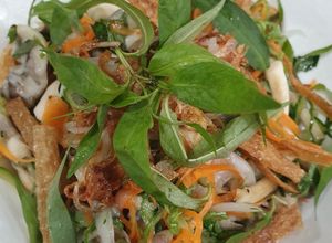 Hình của món Gỏi nấm bào ngư chay.