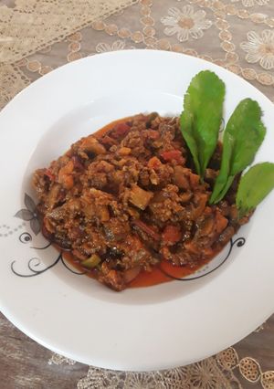 عکسی از دستور خوراک قارچ و گوشت رژیمی