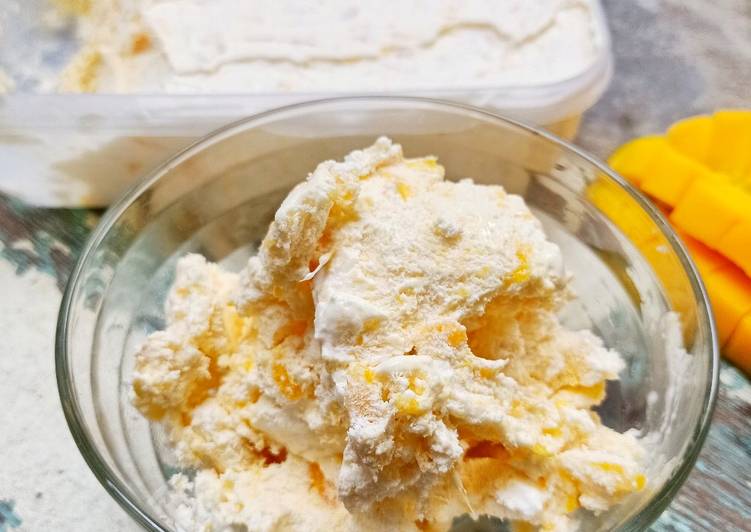 Cara Gampang Menyiapkan Ice cream manggo Anti Gagal