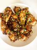 Pollo con mostaza, semillas de girasol y cilantro - en freidora de aire