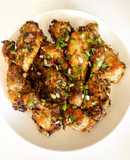 Pollo con mostaza, semillas de girasol y cilantro - en freidora de aire