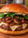 Hamburguesa de ternera al Pedro Ximénez