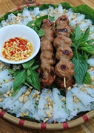 Hình của món Bánh hỏi nem nướng.