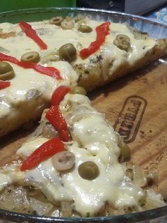 Una foto de Pizza sin gluten en 10 minutos!!!!!!! Y riquísima!!!!