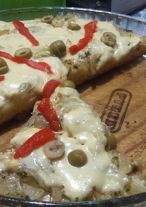 Una foto de Pizza sin gluten en 10 minutos!!!!!!! Y riquísima!!!!