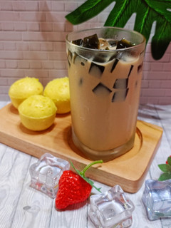 Foto resep Grass Jelly Roasted Milk Tea