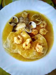 Una foto de Ternera de mar o marrajo en salsa