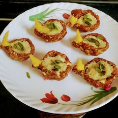 A picture of Dry fruits Diya Bati.
