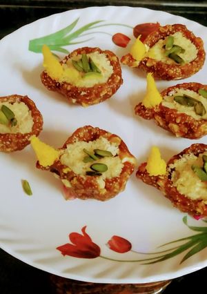 A picture of Dry fruits Diya Bati.