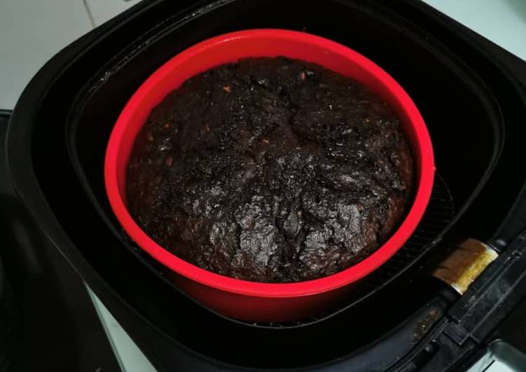 Cara Mudah Buat Kek coklat air fryer yang Sederhan