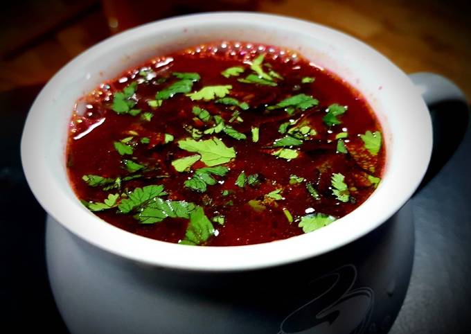 Steps to Prepare Quick Beetroot Rasam (Soup)