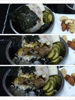 海苔飯團包照燒雞蛋 的食譜成品照片