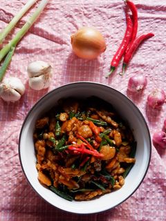 Foto resep Tumis bakso tempe kacang
