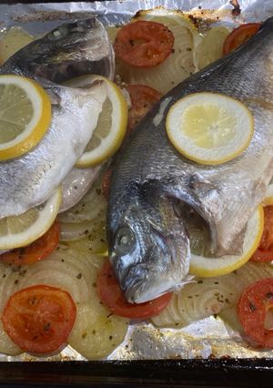 Una foto de Dorada al horno
