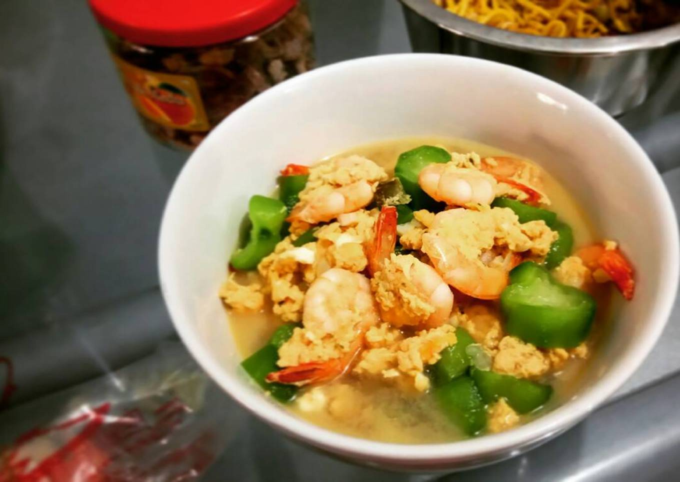 Cah udang telur gambas / oyong #bantumantenbaru