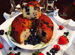 Una foto de Rosca de blueberries😋😋