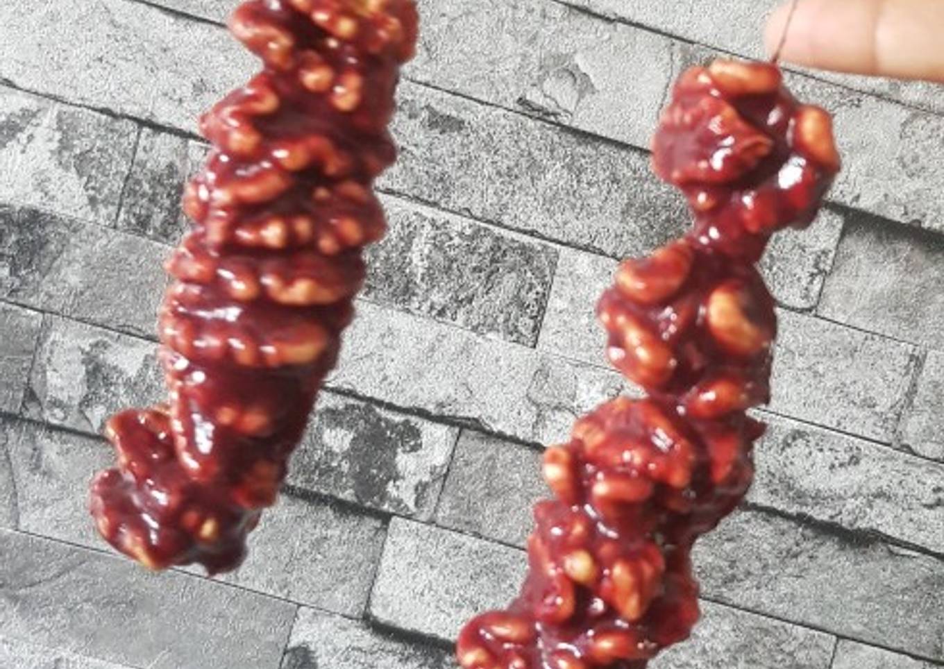 Georgian walnut churchkhela or walnut candy