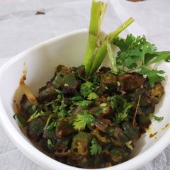A picture of Spicy Bhindi masala.