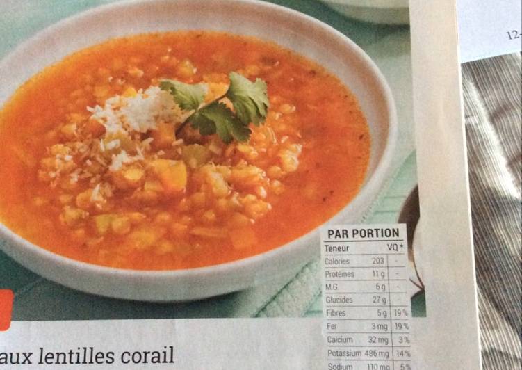 Simple Way to Prepare Homemade Soupe thaï aux lentilles corail