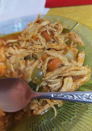 Una foto de Tinga de pollo