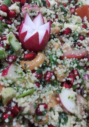 A picture of Couscous Salad with Pomegranate.