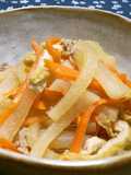 Simmered Daikon, Carrot, and Fried Tofu