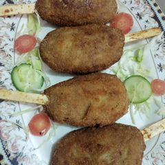 A picture of Chicken popsicle nuggets 🐔🍭🍢🍗.