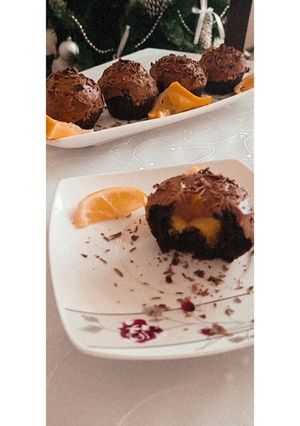 Zdjęcie przepisu Muffiny czekoladowe z pomarańczą🍊🍫.