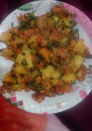 A picture of Aaloo,methi,carrot ki sabji.